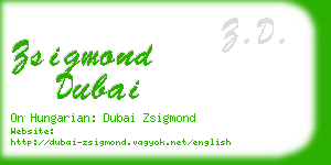zsigmond dubai business card